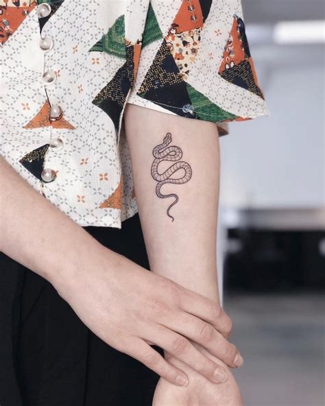 tatuaggio serpente braccio piccolo